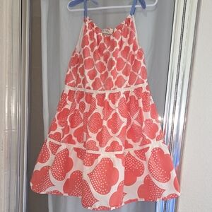 Mini Boden Kids Red Heart Print Dress